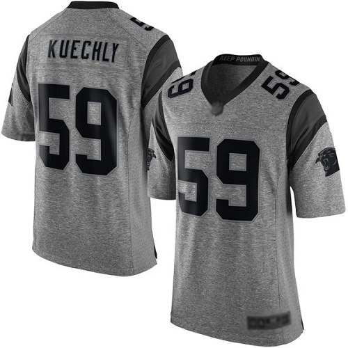 Carolina Panthers Limited Gray Men Luke Kuechly Jersey NFL Football #59 Gridiron